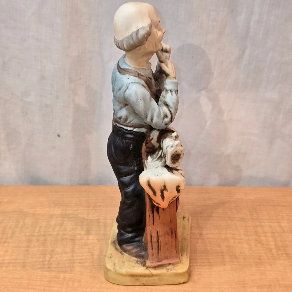 Davar Fine Porcelain Old Man Tailor Figurine with Sewing Machine‎ Vintage 8